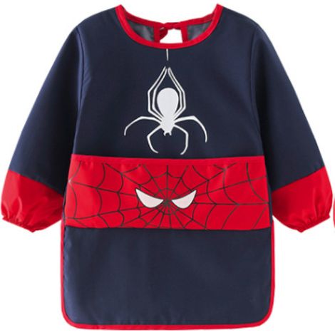 Tablier Peinture Enfant - Polyester Imperméable Manches Longues - Pour Dessin Cuisine école - 3-7 Ans