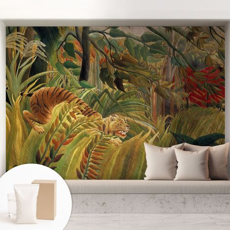 Carta Da Parati - Non Tessuto - Con Colla Inclusa - Per Interni - Ecologica - Con Ingresso - Soggiorno Tigre esotica 208x146 cm (1/5)