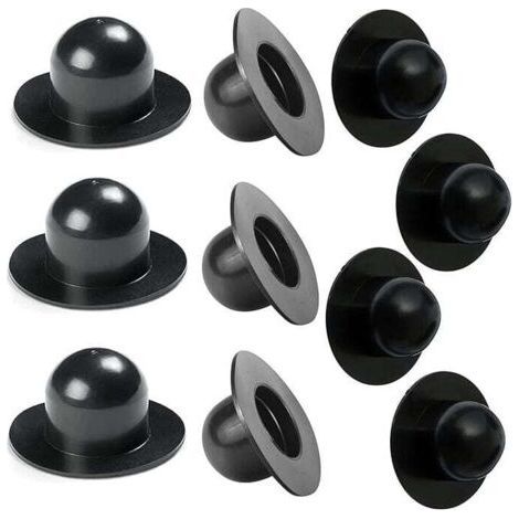10 Pack Intex Pool Caps, Replacement Bottom Caps for Pool Filter Pump, Compatible with Intex Pool (Black) (1/4)