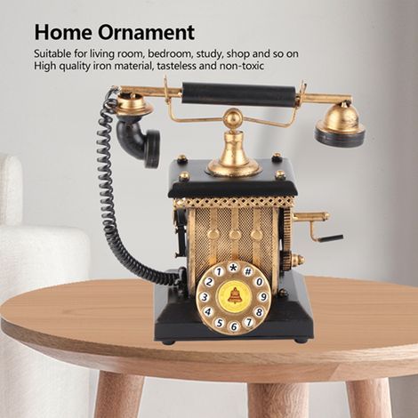 Telefono a manovella vintage per arredo interno di soggiorno e camera da letto. (1/5)
