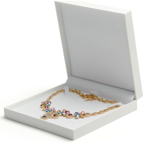 Boîte à bijoux blanche (grande Boîte à collier)-Fei Yu