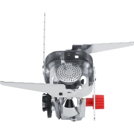Mini réchaud à gaz coupe-vent pour barbecue, camping et pique-nique en extérieur avec allumage électronique (1/4)