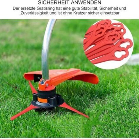 100 Pcs Lames en Plastique de Rechange, Lame Coupe Bordure Tondeuse à Gazon pour Jardin et Pelouse Coupe Bordures (Rouge) Femeo (1/5)