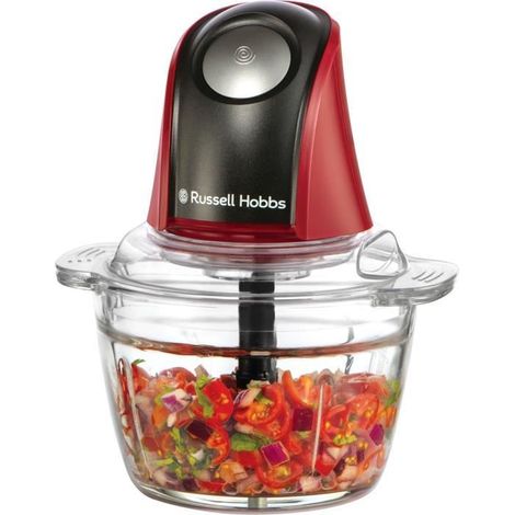 Russell Hobbs 27130-56 Elektrischer Essenszerkleinerer 0,5 l 200 W Schwarz, Rot, Transparent (1/4)
