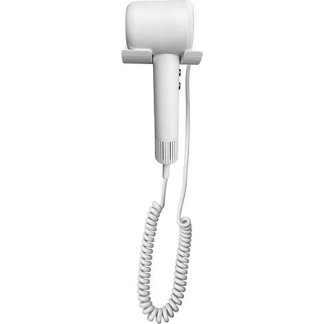 Asciugacapelli da parete con motore brushless tasto ON/OFF 1500W bianco