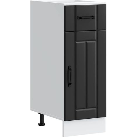 vidaXL Mueble bajo de cocina Lucca madera ingeniería negra (1/2)