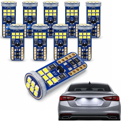 10 x T10 W5W LED Light Bulbs, 12 V 396lm, 18 Smd 2016 (1/5)