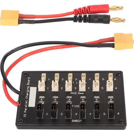 Carte de charge parallèle pour batterie Lipo 1S, connecteur JST PH 2.0, compatible avec drones Tiny Whoop, Blade et Inductrix. (1/5)