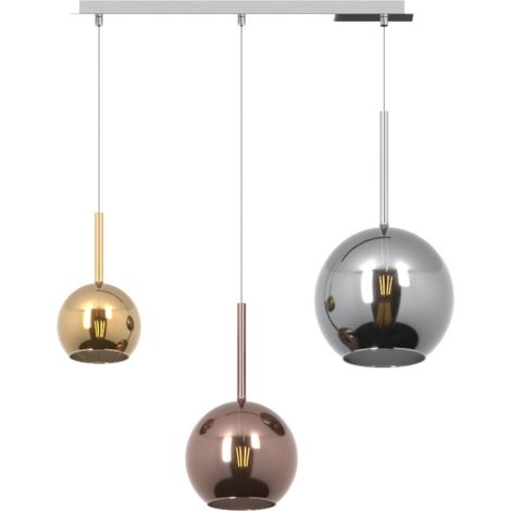Lustre moderne top light future 1155cr s3 rmix mc e27 led verre pyrex soufflé (1/5)