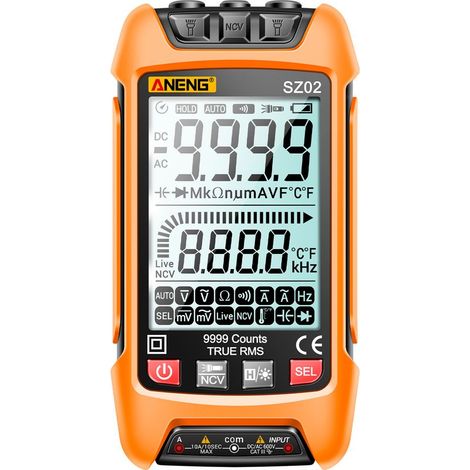 SZ02 Digitalmultimeter, 9999 automatische Bereichswahl, AC/DC-Messung, Hintergrundbeleuchtung (1/5)