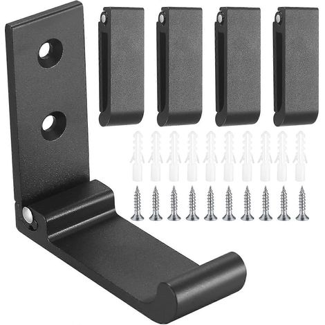Lot de 5 crochets muraux pliables, fixation murale pliable, crochet pliant à 90°, crochets porte-manteaux avec vis pour bureau, cuisine, chambre, salle de bain. (1/5)