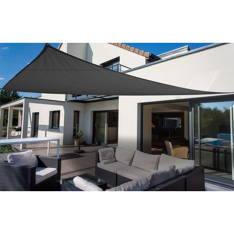 Dreiecksonnensegel 460 cm - Polyester - Farbe anthrazit (1/5)