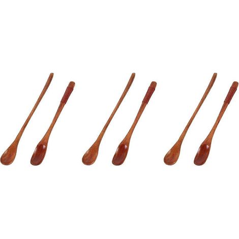 Cuillères à café en bois avec lien de serrage (lot de 6) (1/4)
