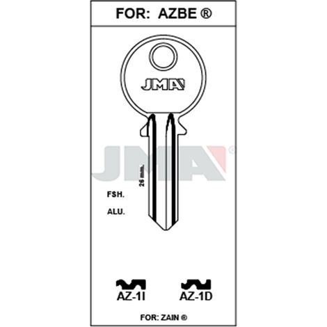 LLAVE ACERO AZ-1D JMA - JMA