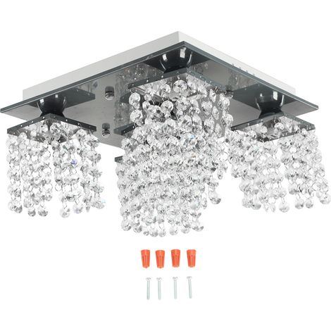 Lustre moderne G9 cristal gouttelettes plafonnier luminaire salle à manger salle de bain chambre salon 110-240V (1/5)