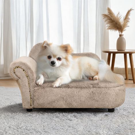 Couchage pour chien beige 80 x 40 x 46 cm (1/5)