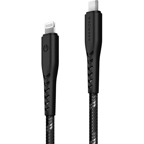 Câble USB-C vers Lightning ENERGEA 1,5 m MFI Noir (1/5)
