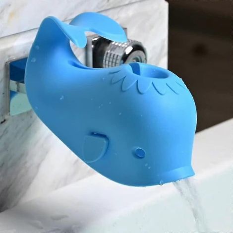 Couvercle de robinetterie de baignoire, bleu (1/3)