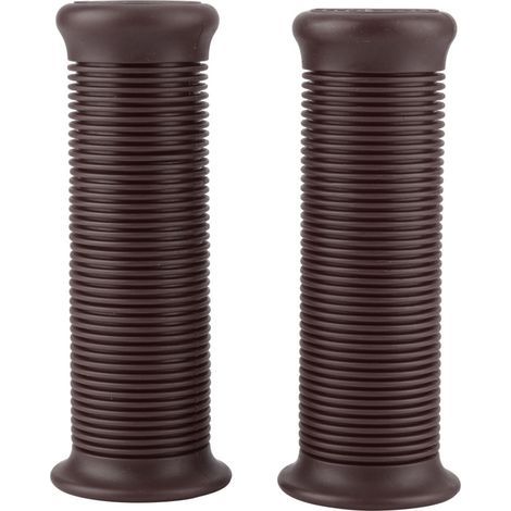 Pair of Vintage Universal TPU Motorcycle Handlebar Grips, 1 inch (25 mm) / 1.1 inch (28 mm), Dark Brown (1/5)