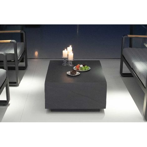 COLORADO Table d’appoint en béton  haute qualité  usage extérieur  86 x 66 x 35.6 cm (1/3)