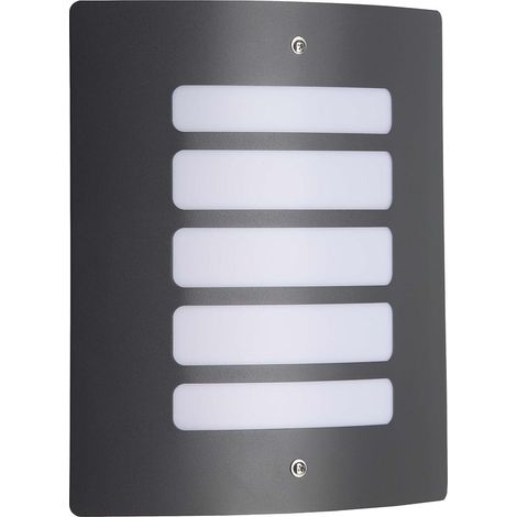 - Applique da esterno - Acciaio antracite - Diffusore opalino - Illuminazione per facciate/terrazze - IP44 - Argento - 90x23x29cm (1/5)
