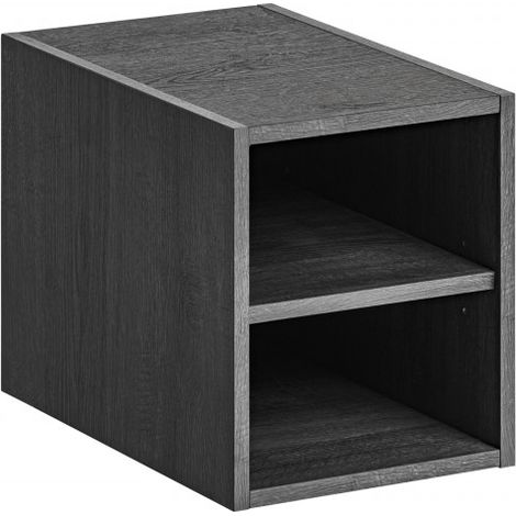 Etagère de salle de bain en bois - Gris - H 36.7 cm x l 30 cm x P 44 cm - Camille OAK - Livraison gratuite