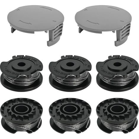 Bobine Fil Coupe Bordure pour Rotofil, 6 Bobines et 2 Couvercles, Fil Débroussailleuse (1/5)