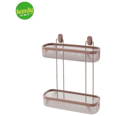 Mensola rettangolare Feridras Taki 2 ripiani Mocha Mousse