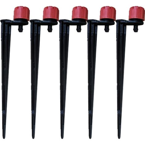 Set di 10 Gocciolatore Regolabile 0 a 70 l/h, Kit di sistema di irrigazione a goccia Micro Flow Drip Head
