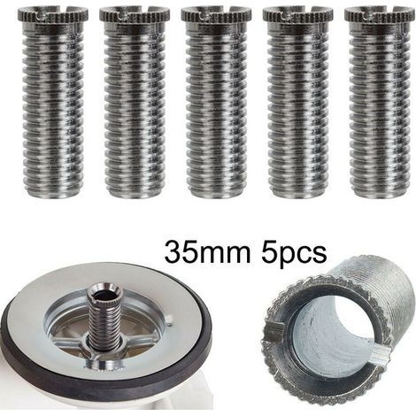 Lot de 5 bouchons de filtre pour évier, vis creuse M12 x 35 mm, cuisine (1/4)