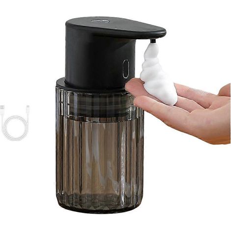 Distributeur de savon mousse automatique 300 ml, rechargeable, sans contact, pour salle de bain et cuisine-A (1/5)