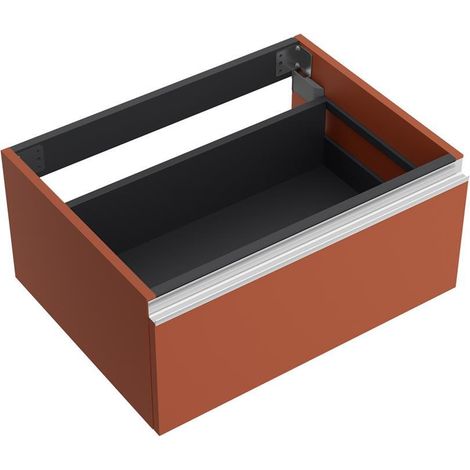Elément d'armoire suspendu SPIRIT 600 1 tiroir métallique avec fermeture amortie TERRACOTA 598 x 270 x 450 mm (1/2)