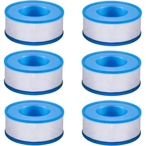 Ruban Téflon Plomberie Étanchéité 6 Rouleaux 3/4 Pouces 18m Tuyau Douche Robinet Joint (1/4)