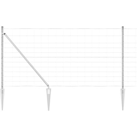 Maison Exclusive - Schweißdrahtzaun mit Spikes 25 x 1,2 m (B x H)