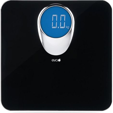 Bilancia Pesapersone digitale nera glass surface 180 kg 100 gr eva collection (1/2)