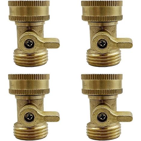 Laiton tuyau d arrosage Stop vanne robuste 3 4 pouces Solid laiton tuyau d arrosage Stop vanne jardin raccord de tuyau 4 (1/5)