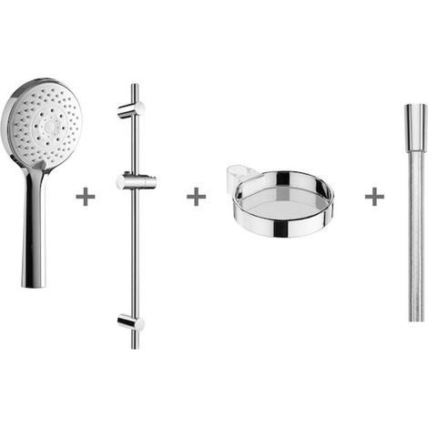 Jika Cubito Pure - Conjunto de ducha Cubito-N 11 cm, 4 chorros, cromo H3651X00044721 (1/2)
