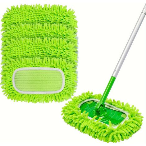 Paquete de 4 paños de microfibra lavables compatibles con Swiffer Sweeper, repuestos de trapeador de punto superabsorbentes (1/5)