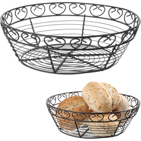 Corbeille en fil deco rond - 25x25xH8 cm - Hendi (1/3)