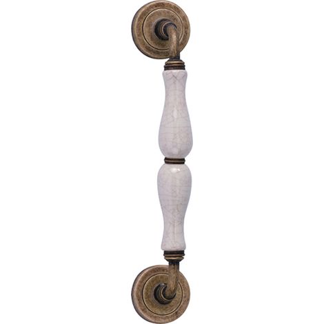 Manillón puerta zamak cuero porcelana 220mm redondo alta uso (1/2)