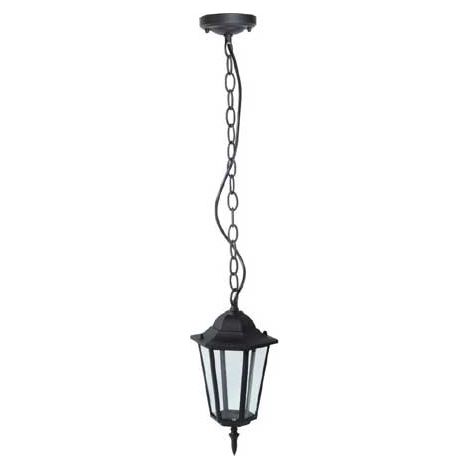 V-TAC VT-752 Portalampada lanterna pendente con attacco a soffitto in alluminio nero per lampadina 1E27 IP44 - SKU 7072