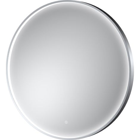 Hudson Reed Mensa Chrome Inset Framed LED Touch Sensor Bathroom Mirror 800mm H x 800mm W (1/3)