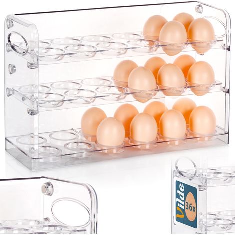 Huevera para el frigorífico, organizador escalonado para 36 huevos, grande VILDE 229195 (1/5)