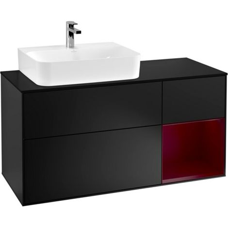 V&B Waschtischunterschrank Finion 120cm, Pl bla m, Reg re Peo, bla m Lac (1/2)