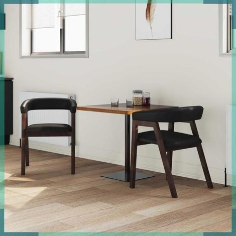 Chaises de salle à manger - 42020421 - Marron clair - Bois de caoutchouc massif - 54 x 57 x 73 cm (1/5)