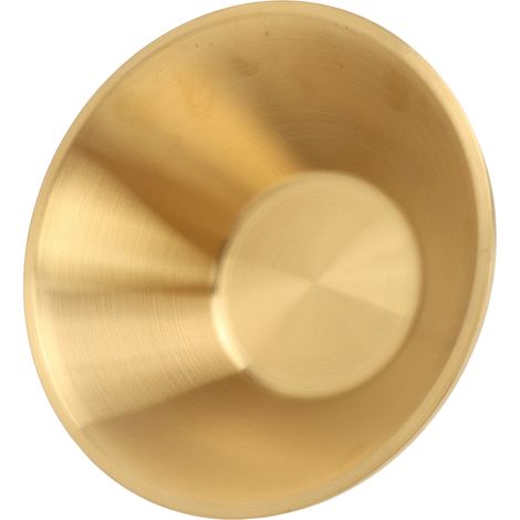 Salatschüssel aus Edelstahl, goldfarben, doppelwandig, mit exquisiten Verzierungen, 18 cm, ideal zum Mischen, Kochen, Backen und Zubereiten in der Küche. (1/5)