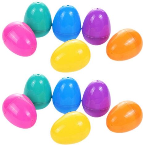 Lot de 20 œufs de Pâques décoratifs à ouvrir, en forme d'œufs de Pâques, couleurs aléatoires, pour les fêtes de Pâques.-6x4cm (1/2)