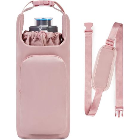Porte bouteille isotherme portable avec bandoulière gobelet pour sports de plein air (1/5)