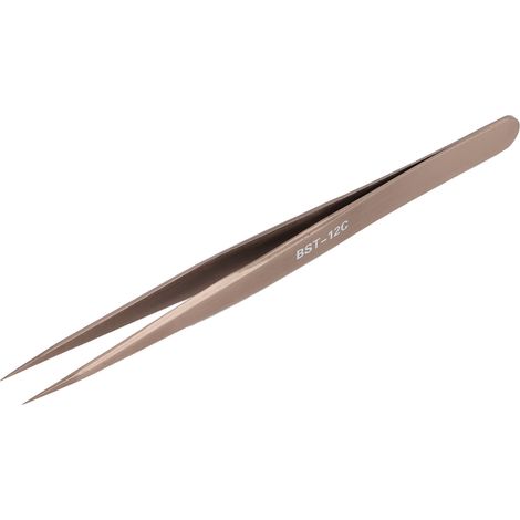Pince à dissection électronique, traitement nickelé, préhension précise et fiable, outil industriel durable pour panneaux photovoltaïques, lot de 1. (1/5)