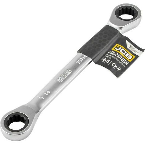 Llave de boca doble con trinquete 14x15mm